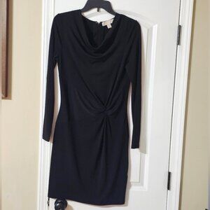 Michael Kors Elegant Black Long-Sleeve Dress